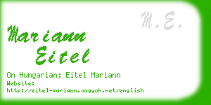 mariann eitel business card
